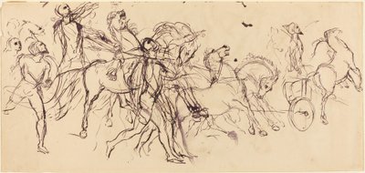 Vozatajové (na zadní a zadní stranu) od Eugène Delacroix
