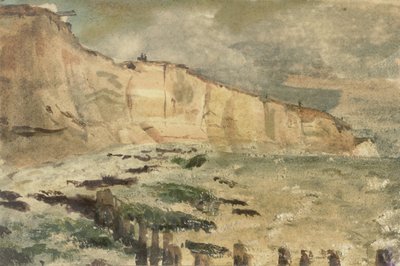 Křídové útesy v Dieppe Pohledy v Dieppe a okolí, z let 1852-1855 (název série) od Eugène Delacroix