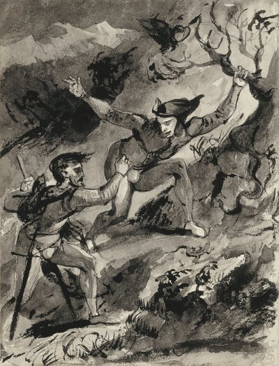 Faust a Mefistofeles na Blocksbergu od Ferdinand Victor Eugene Delacroix