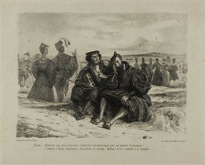 Faust a Wagner, z Fausta od Eugène Delacroix