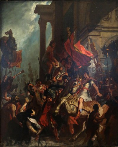 Francouzština:  La justice de Trajan Trajánova spravedlnost od Eugène Delacroix