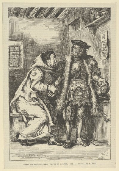 Goetz a Friar Martin, po 1845., po 1845. od Eugène Delacroix