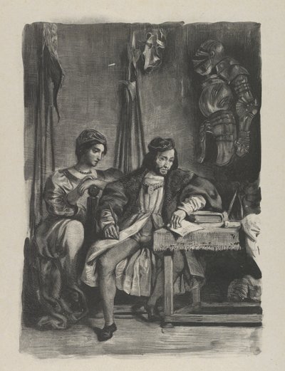 Goetz von Berlichingen psal své paměti, 1836-43., 1836-43. od Eugène Delacroix
