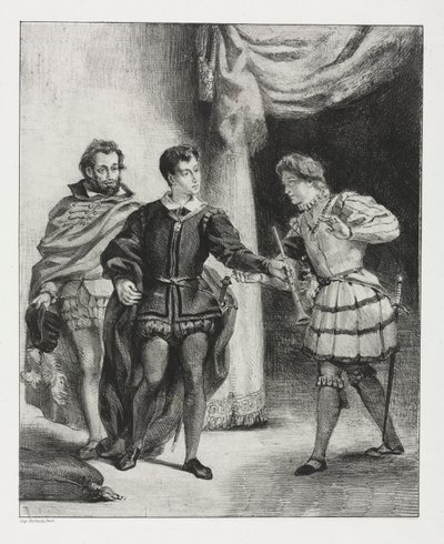 Hamlet: Hamlet a Guildenstern od Eugène Delacroix
