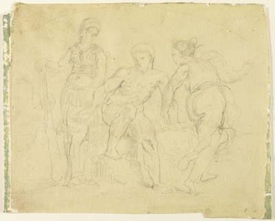 Herkules mezi ctností a neřestí od Eugène Delacroix