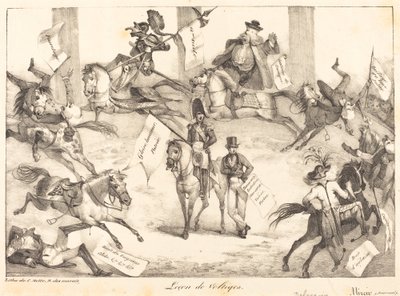 Lekce voltiže (jízda na triku) od Eugène Delacroix