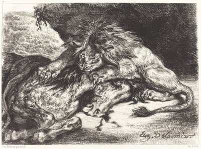 Lev požírající koně Lev požírající koně, 1844. od Eugène Delacroix