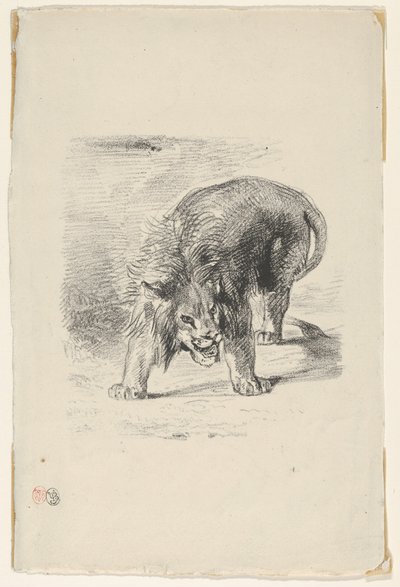 Lev stojící, 1833, 1833. od Eugène Delacroix