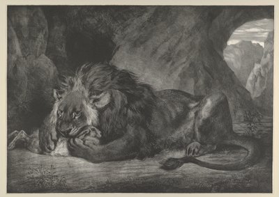 Lev z pohoří Atlas, 1829-30., 1829-30. od Eugène Delacroix