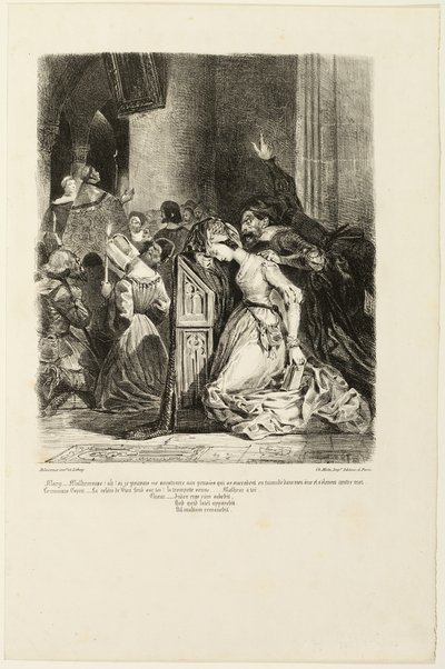 Markéty v kostele, od Fausta od Eugène Delacroix