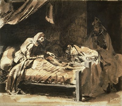 Vojenská nemocnice od Eugène Delacroix