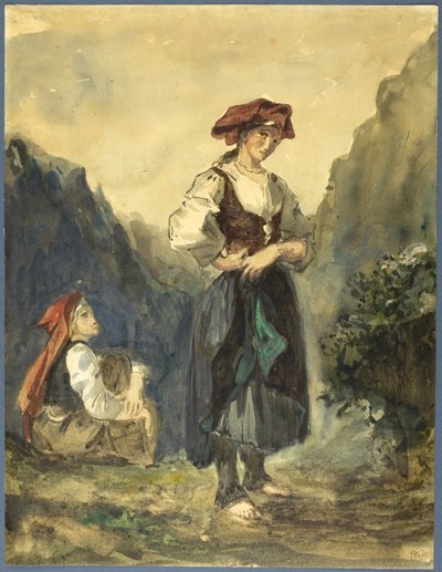 Rolnice z regionu Eaux-Bonnes od Eugène Delacroix