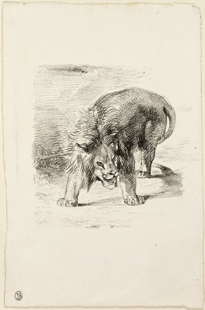 Stojící lev od Eugène Delacroix