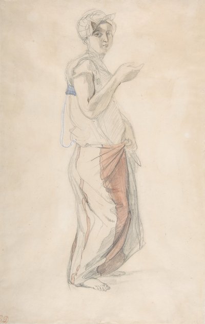 Stojící žena v marockém kostýmu, ca. 1834. od Eugène Delacroix