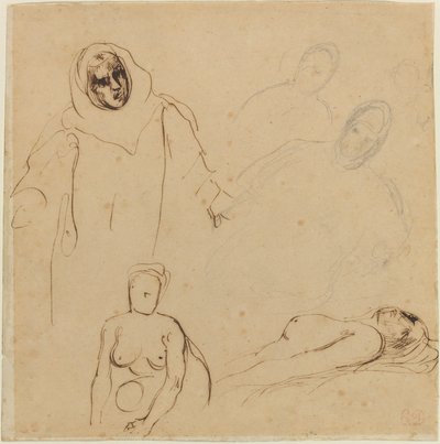 Studie pro Kryštofa Kolumba. od Eugène Delacroix