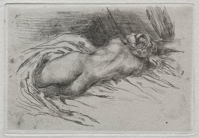 Studie ženy při pohledu zezadu od Eugène Delacroix