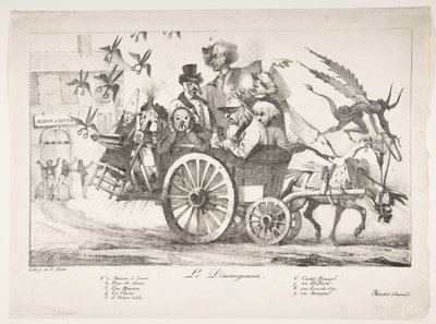 Rada cenzorů se stěhuje, 1822. od Eugène Delacroix