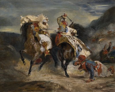 Boj Giaoura a Hassana od Eugène Delacroix