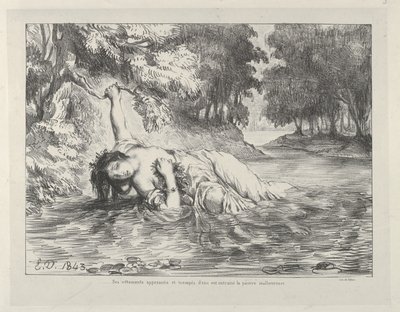 Smrt Ofélie, 1843., 1843. od Eugène Delacroix