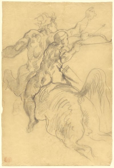 Achillova výchova od Eugène Delacroix