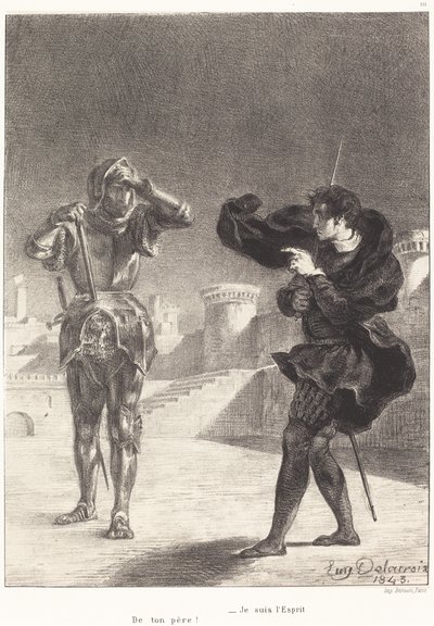 Duch na terase (1. dějství, scéna V) od Eugène Delacroix