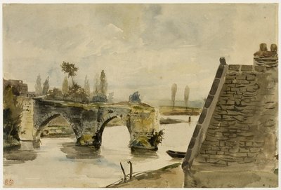 Starý most v Nantes od Eugène Delacroix