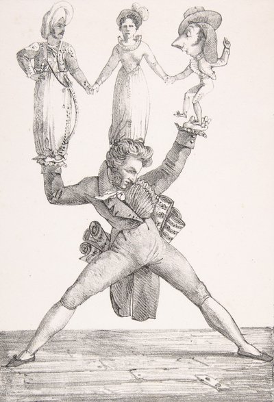 Italské divadlo, 1821., 1821. od Eugène Delacroix