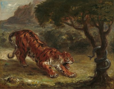 Tygr a had, 1862. od Eugène Delacroix