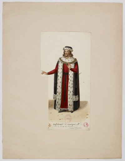 Kostým Enguerranda de Marigny (La Tour de Nesle, 1832) od Eugène Du Faget