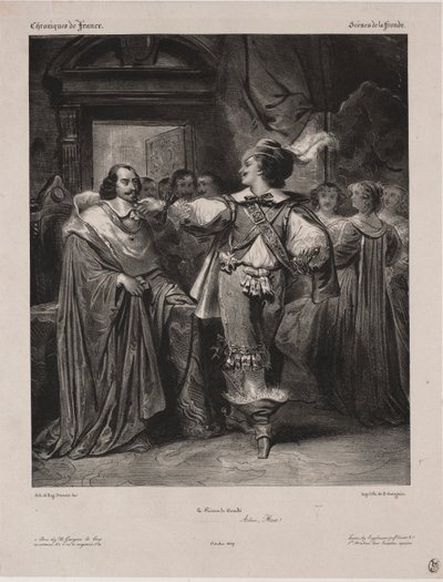 Letopisy Francie: Scéna Frondy - Princ z Condé od Eugène François Marie Joseph Devéria