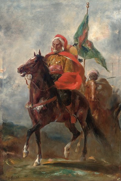 Orientalistický náčelník na koni, 1863 od Eugène Fromentin