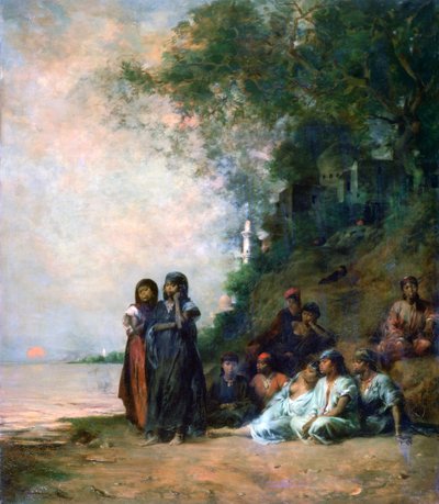 Egyptské ženy na okraji vody, 19. století od Eugène Fromentin
