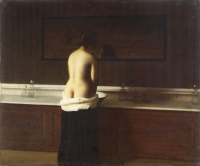 Mladá žena na toaletě, 1898 od Eugène Lomont