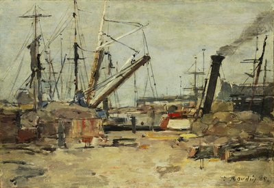 Vlečné lodě od Eugene Louis Boudin