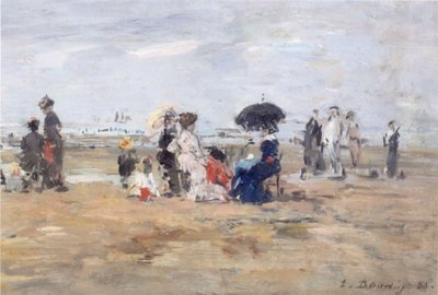 Trouville, scéna na pláži od Eugene Louis Boudin