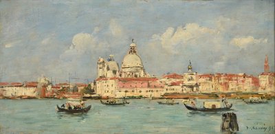Benátky. Celnice a Notre-Dame-de-la-Salute od Eugene Louis Boudin