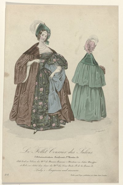Le Follet Courrier des Salons, Dámský časopis a muzeum, 1835-1836, č. 474: Malý sametový okraj (...) od Eugène Mondain