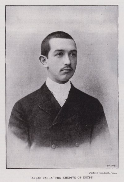 Abbas Pasha, Khedive of Egypt (černobílá fotografie) od European Photographer