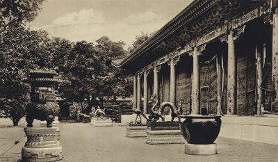 Čína, Buddhův chrám (černobílá fotografie) od European Photographer