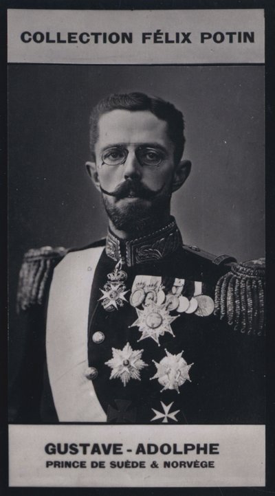 Gustave, Prince Royal De Suede Et Norvege (1858) (černobílá fotografie) od European Photographer