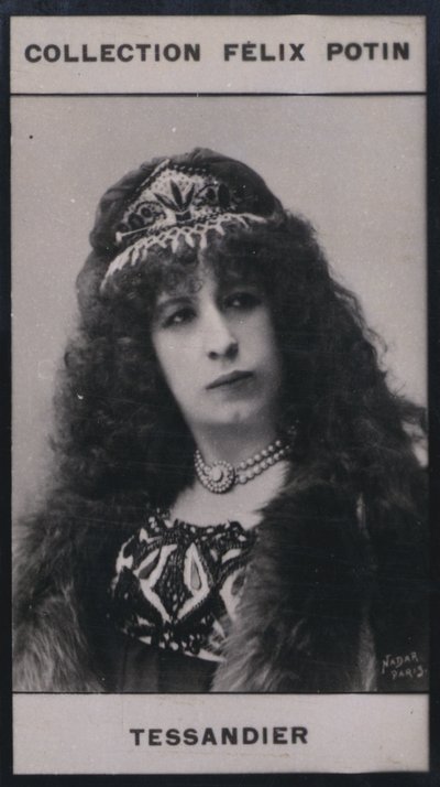Madame Aimee Tessandier (1851) (černobílá fotografie) od European Photographer