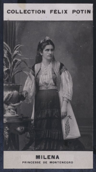 Milena, princezna z Černé Hory (1847) (černobílá fotografie) od European Photographer