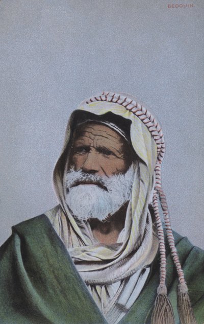 Portrét beduína, severní Afrika (kolorovaná fotografie) od European Photographer