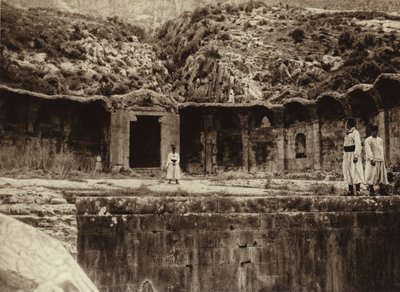 Ruiny římských lázní v Alžírsku (černobílá fotografie) od European Photographer
