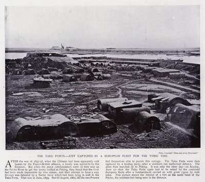 Pevnosti Taku, právě zajaté evropskou flotilou potřetí (černobílá fotografie) od European Photographer