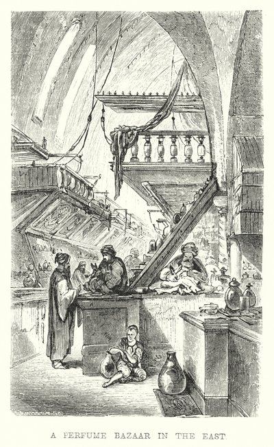 Parfémový bazar na východě (rytina) od European School