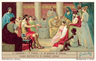 Aeneas v paláci Dido (chromolitho) od European School