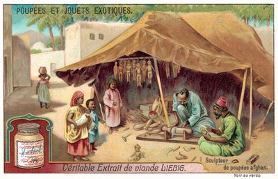 Afghánský výrobce panenek (chromolitho) od European School