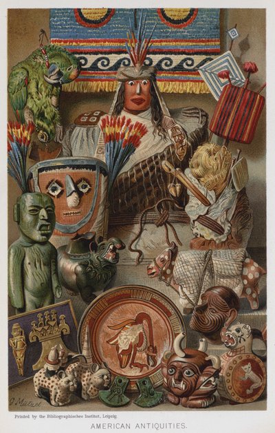 Americké starožitnosti (chromolitho) od European School