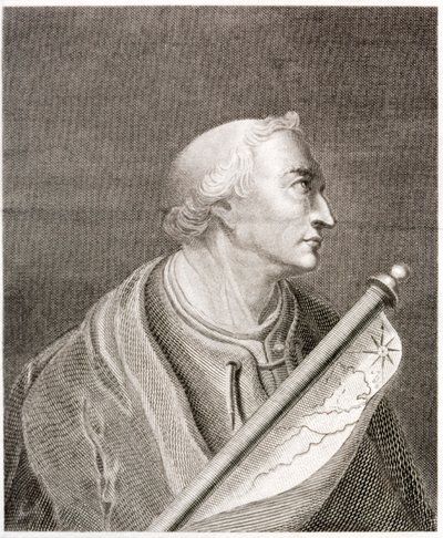 Amerigo Vespucci, italský mořeplavec a průzkumník (rytina) od European School